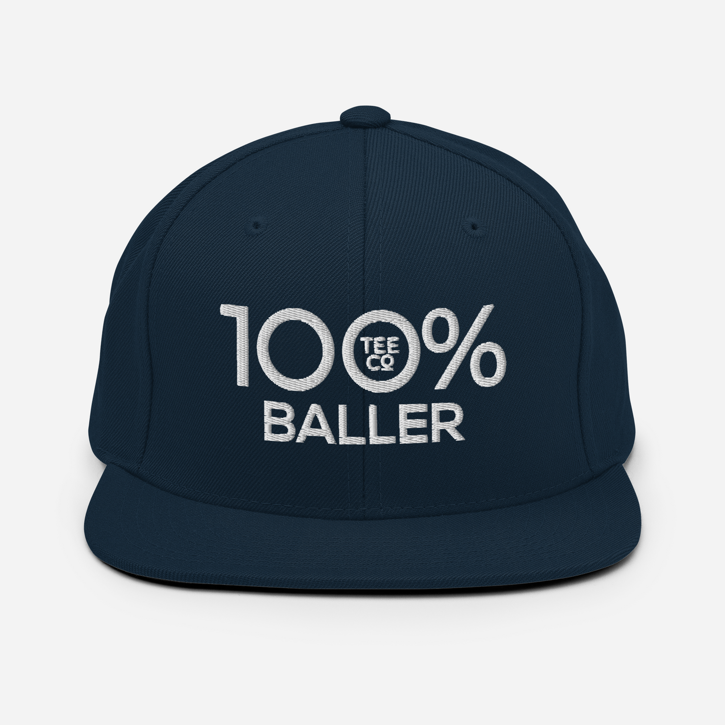 100% BALLER Snapback Baseball Hat - 100 Percent Tee Company