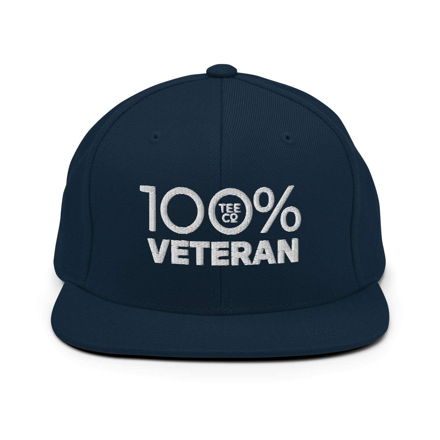 100% VETERAN Snapback Baseball Hat - 100 Percent Tee Company
