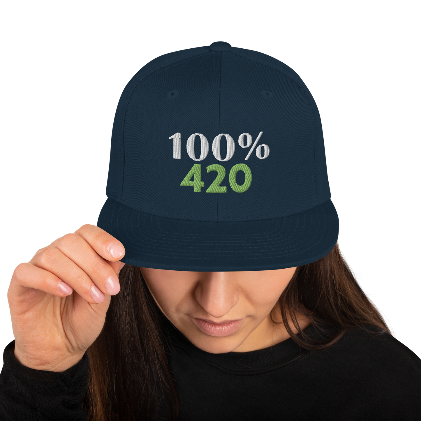 100% 420 Snapback Baseball Hat - 100 Percent Tee Company