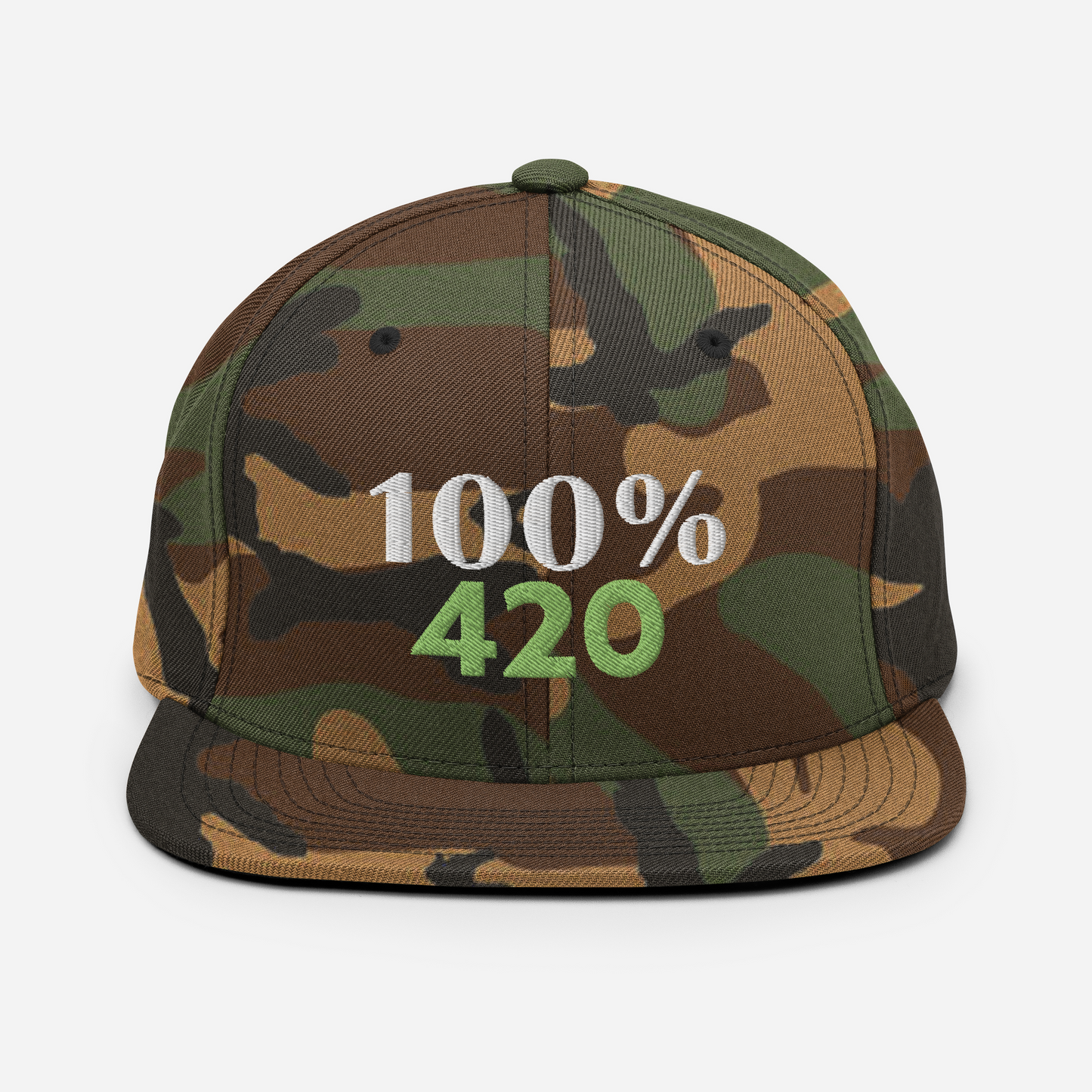 100% 420 Snapback Baseball Hat - 100 Percent Tee Company