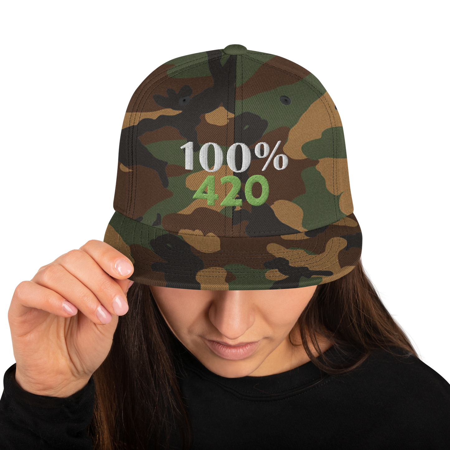 100% 420 Snapback Baseball Hat - 100 Percent Tee Company