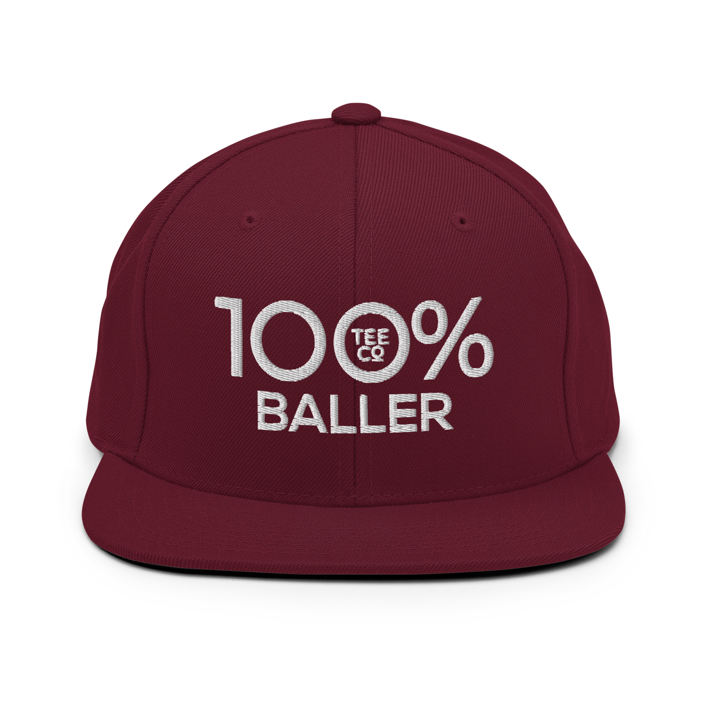 100% BALLER Snapback Baseball Hat - 100 Percent Tee Company