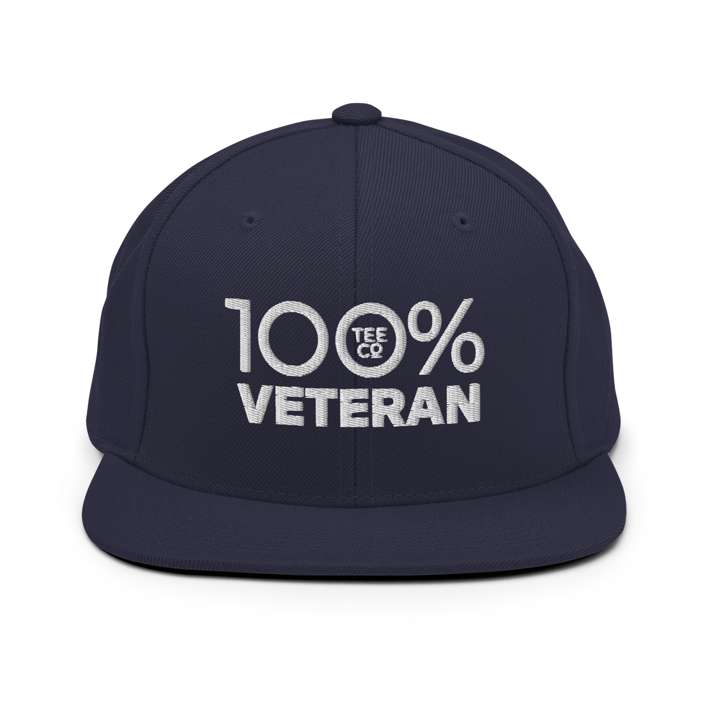 100% VETERAN Snapback Baseball Hat - 100 Percent Tee Company
