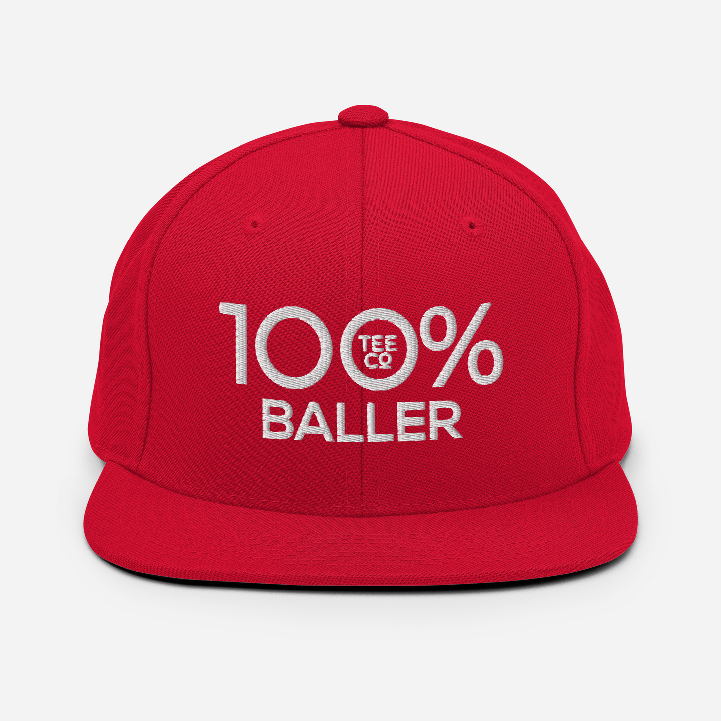 100% BALLER Snapback Baseball Hat - 100 Percent Tee Company