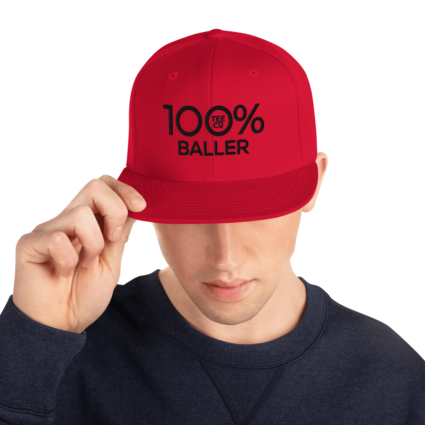 100% BALLER Snapback Baseball Hat - 100 Percent Tee Company