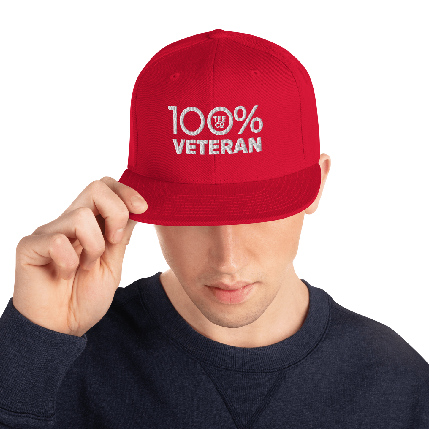 100% VETERAN Snapback Baseball Hat - 100 Percent Tee Company