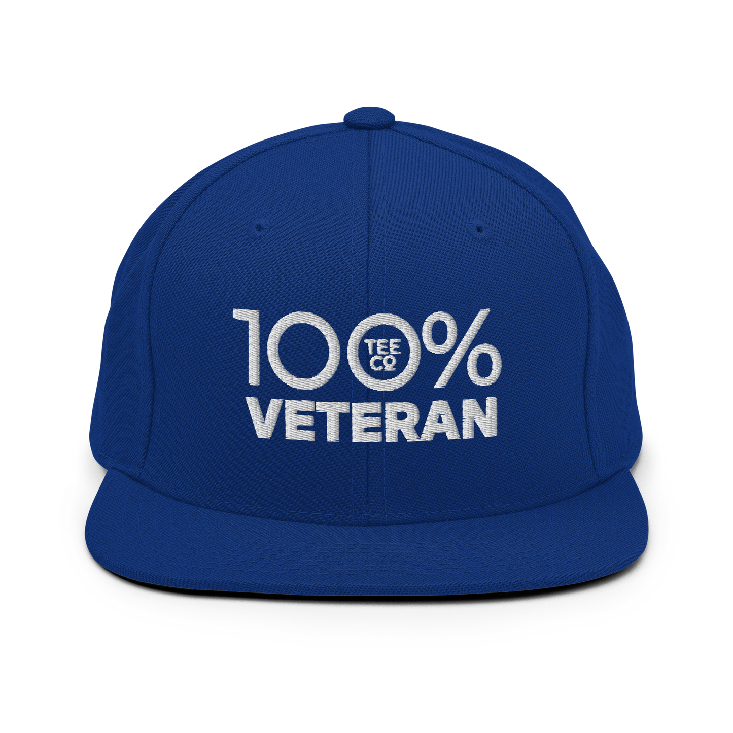 100% VETERAN Snapback Baseball Hat - 100 Percent Tee Company