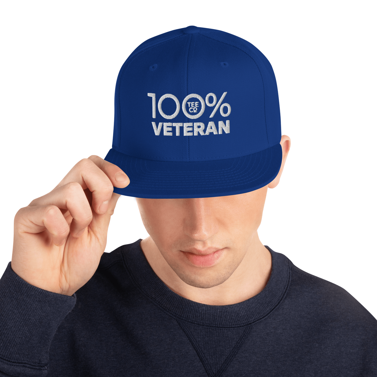 100% VETERAN Snapback Baseball Hat - 100 Percent Tee Company