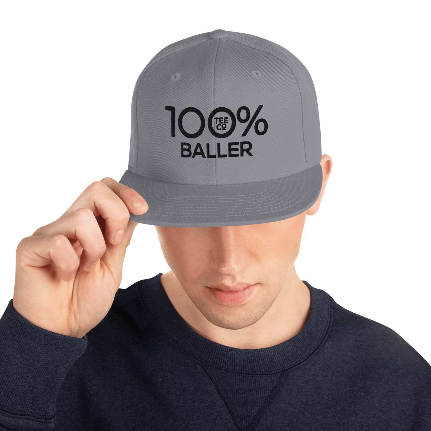 100% BALLER Snapback Baseball Hat - 100 Percent Tee Company
