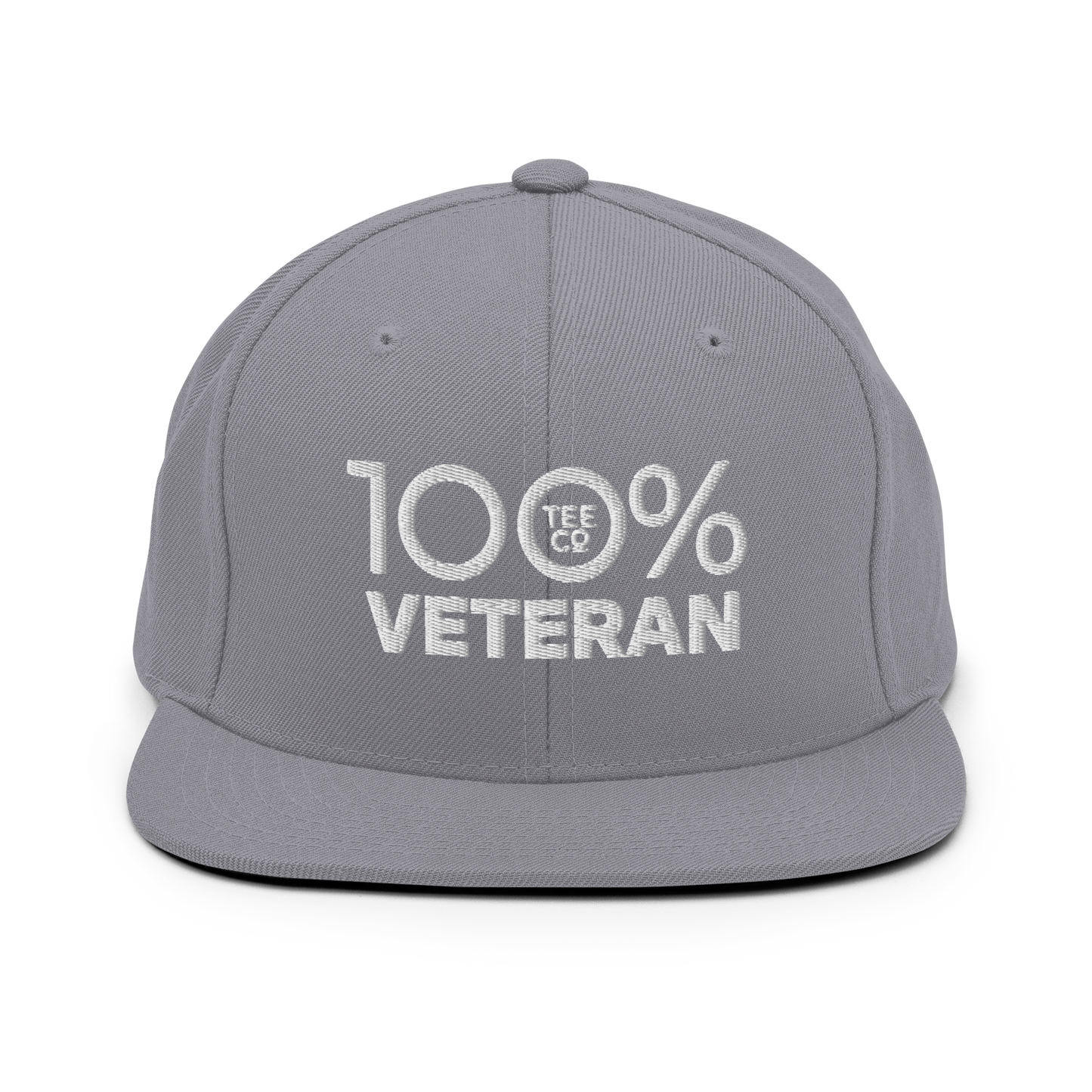 100% VETERAN Snapback Baseball Hat - 100 Percent Tee Company