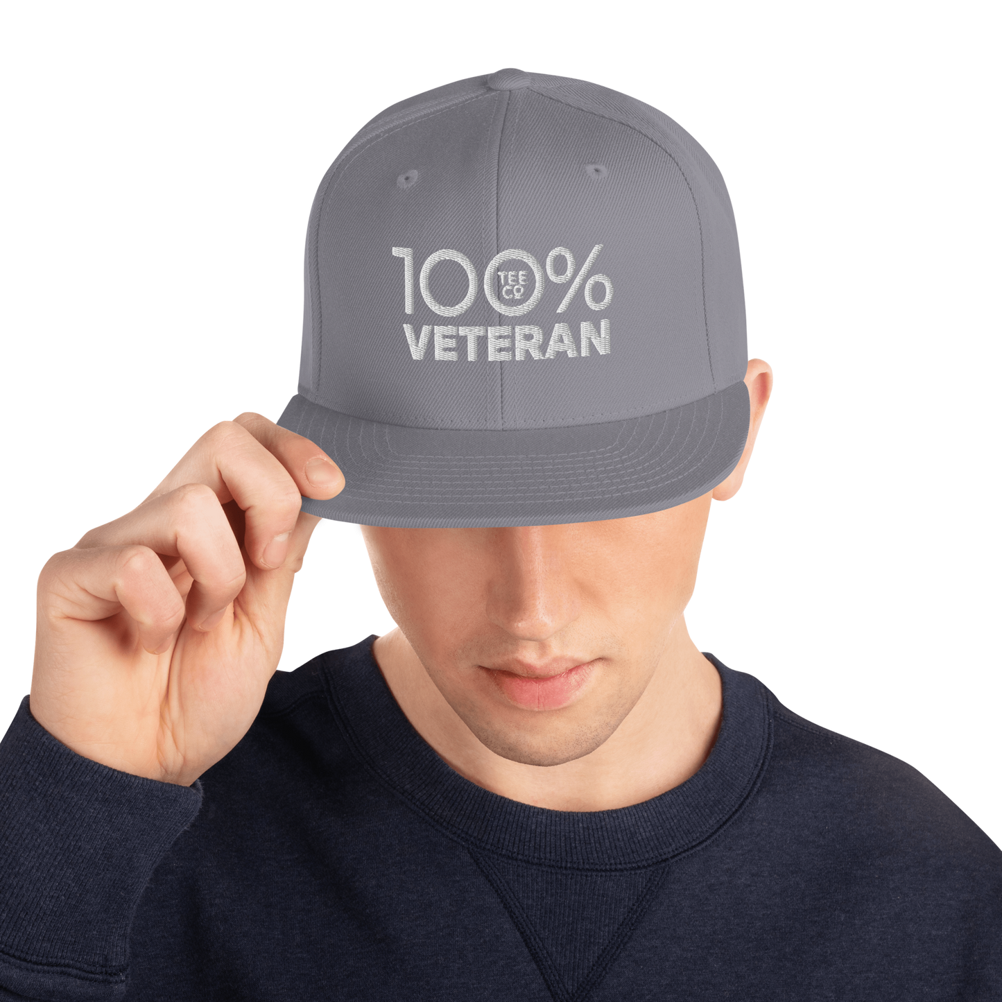 100% VETERAN Snapback Baseball Hat - 100 Percent Tee Company