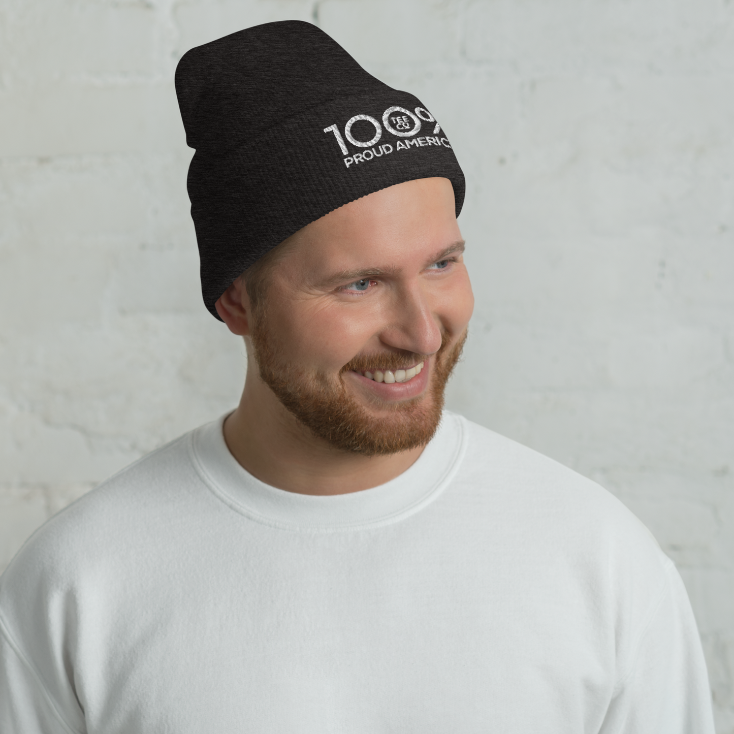 100% PROUD AMERICAN Cuffed Beanie - 100 Percent Tee Company