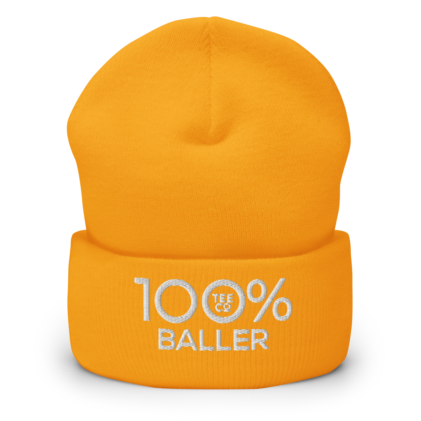 100% BALLER Cuffed Beanie - 100 Percent Tee Company