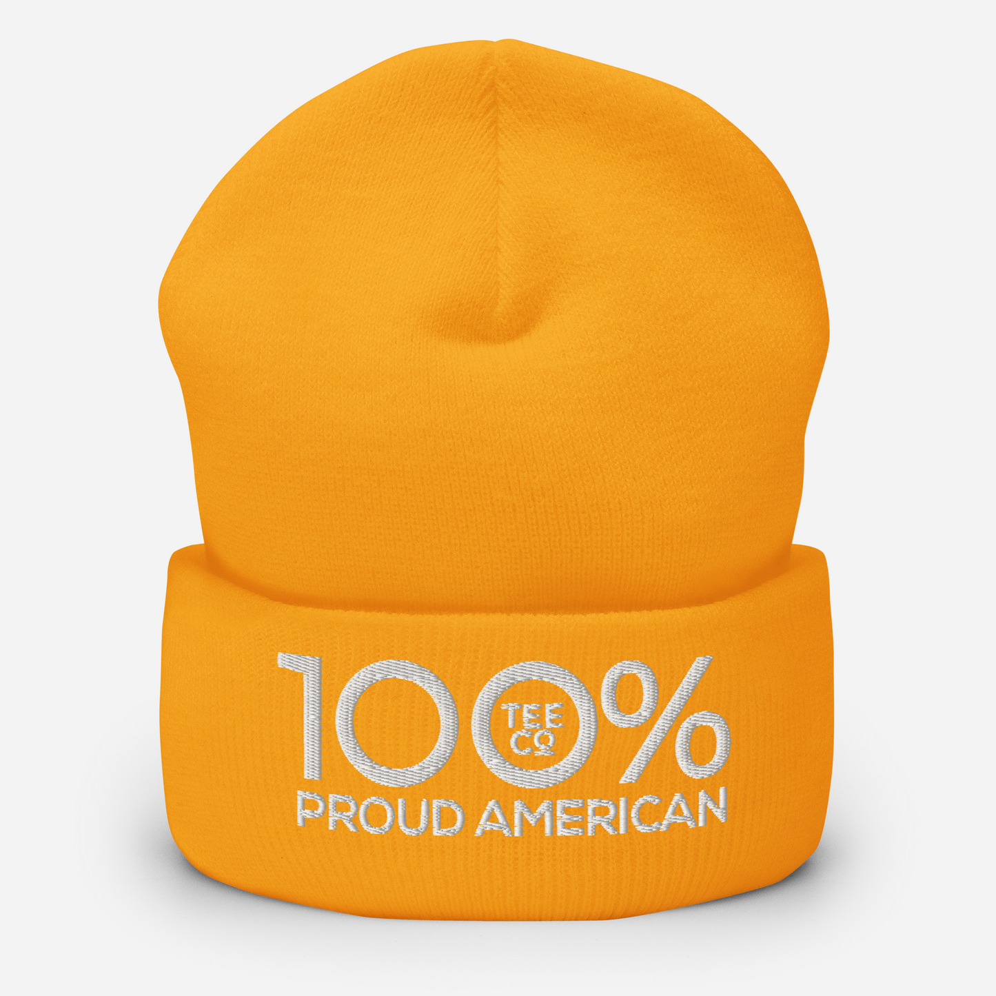 100% PROUD AMERICAN Cuffed Beanie - 100 Percent Tee Company