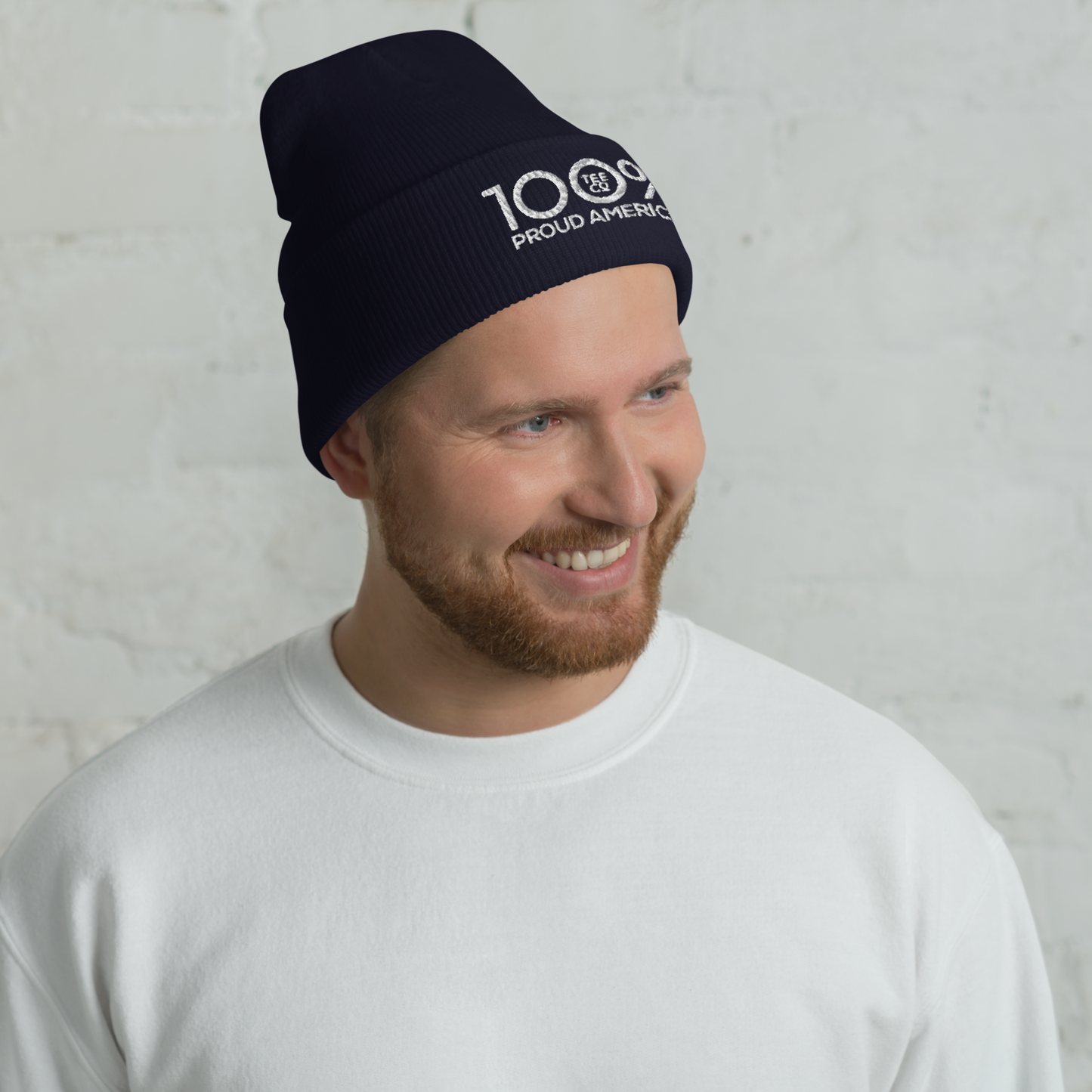 100% PROUD AMERICAN Cuffed Beanie - 100 Percent Tee Company