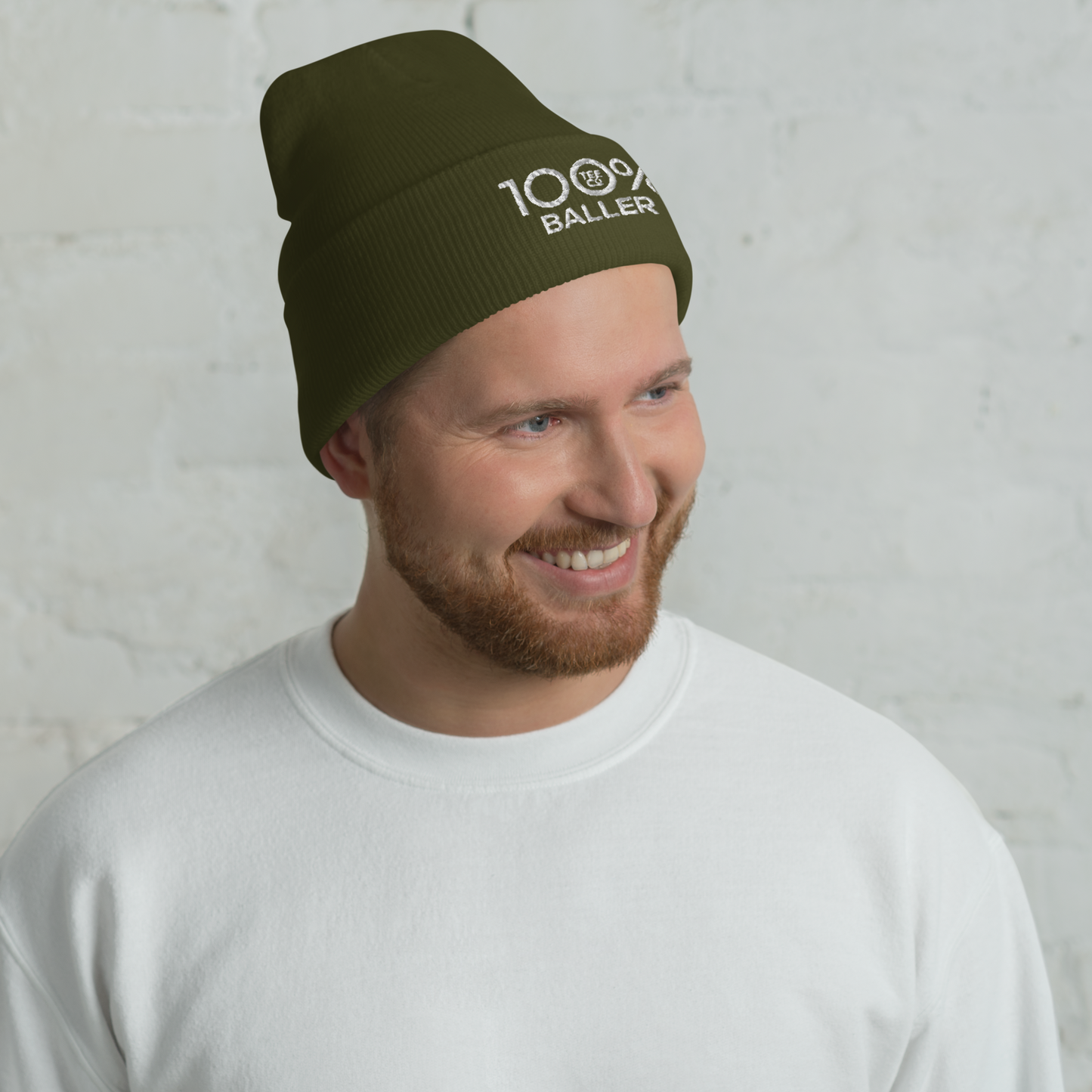100% BALLER Cuffed Beanie - 100 Percent Tee Company