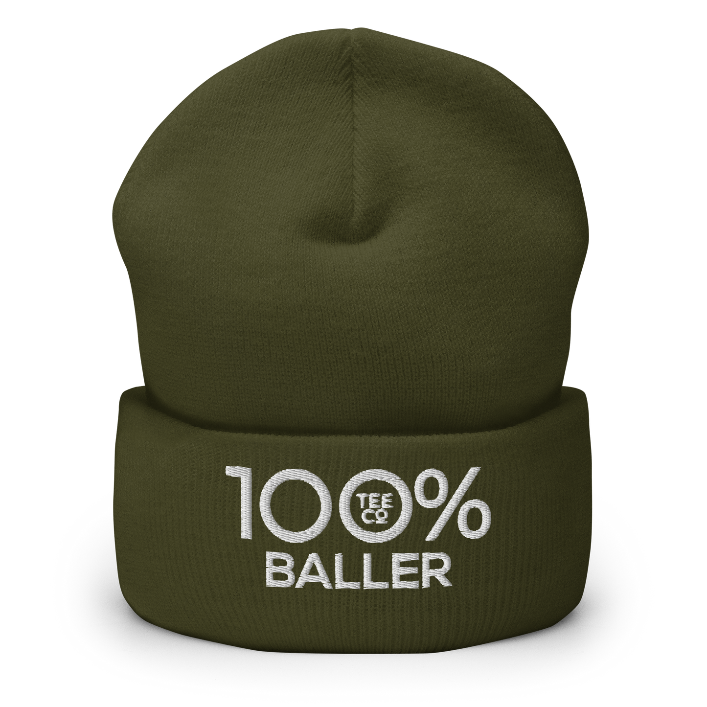 100% BALLER Cuffed Beanie - 100 Percent Tee Company