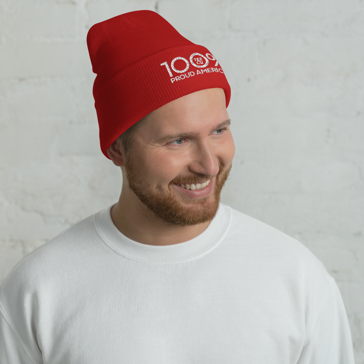 100% PROUD AMERICAN Cuffed Beanie - 100 Percent Tee Company