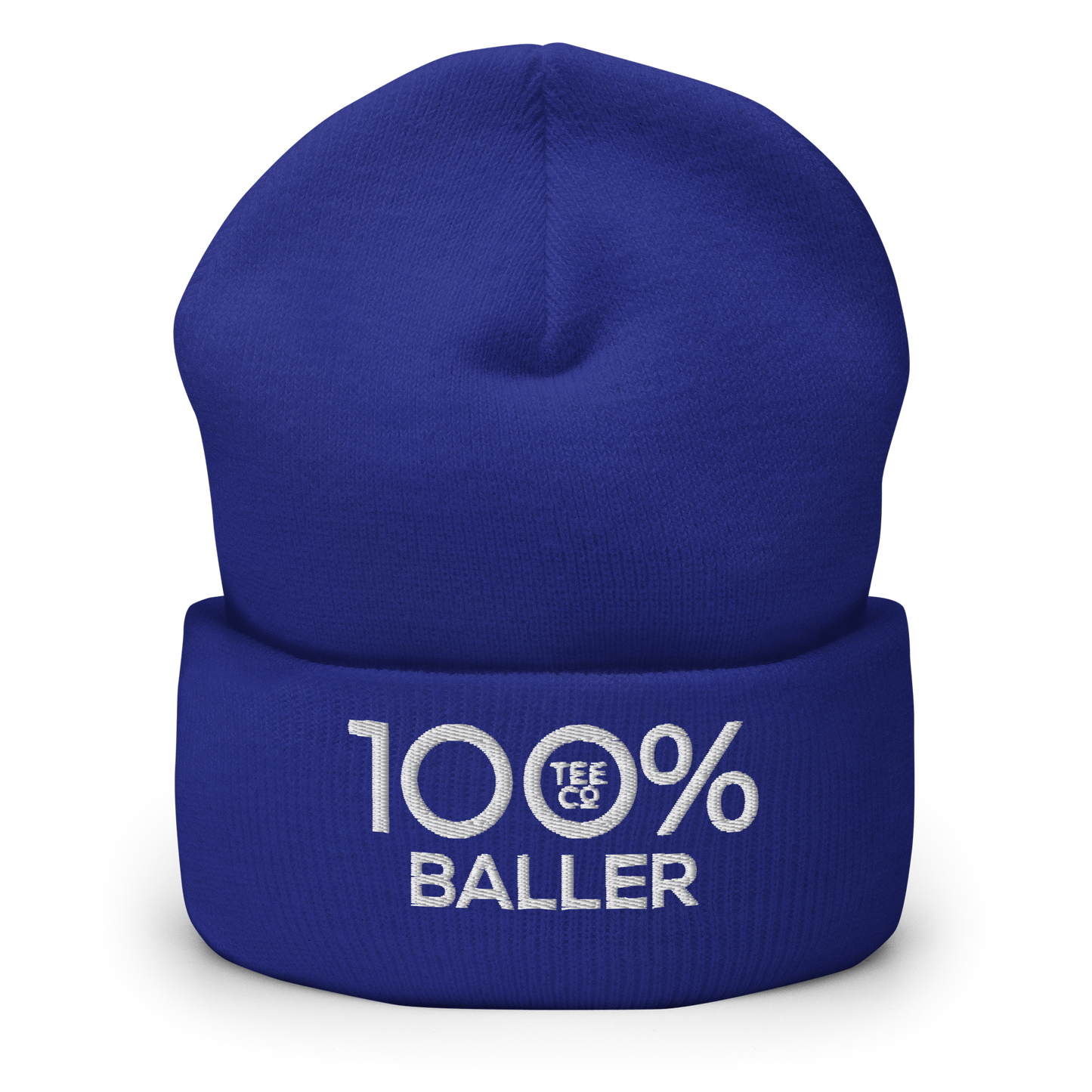 100% BALLER Cuffed Beanie - 100 Percent Tee Company