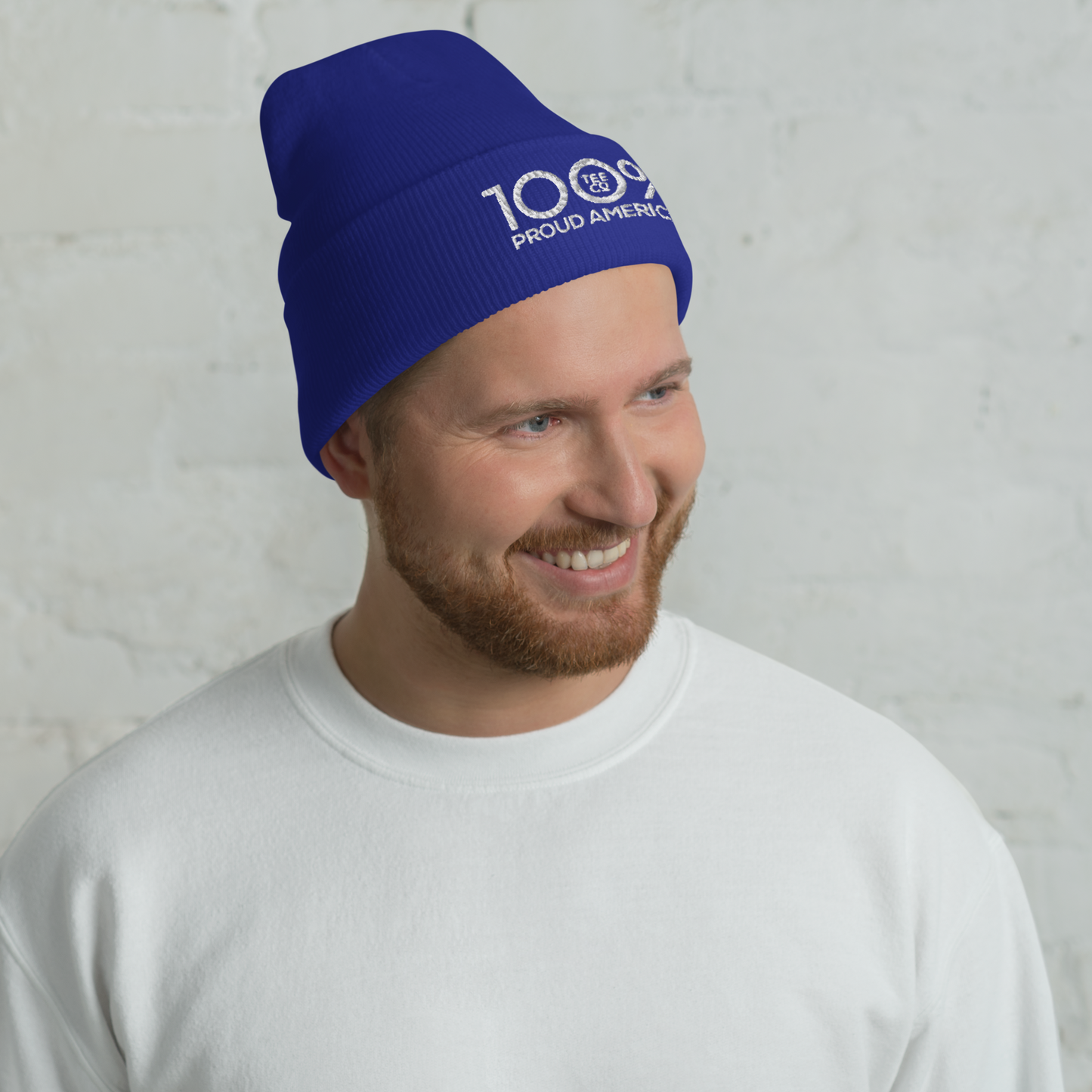100% PROUD AMERICAN Cuffed Beanie - 100 Percent Tee Company