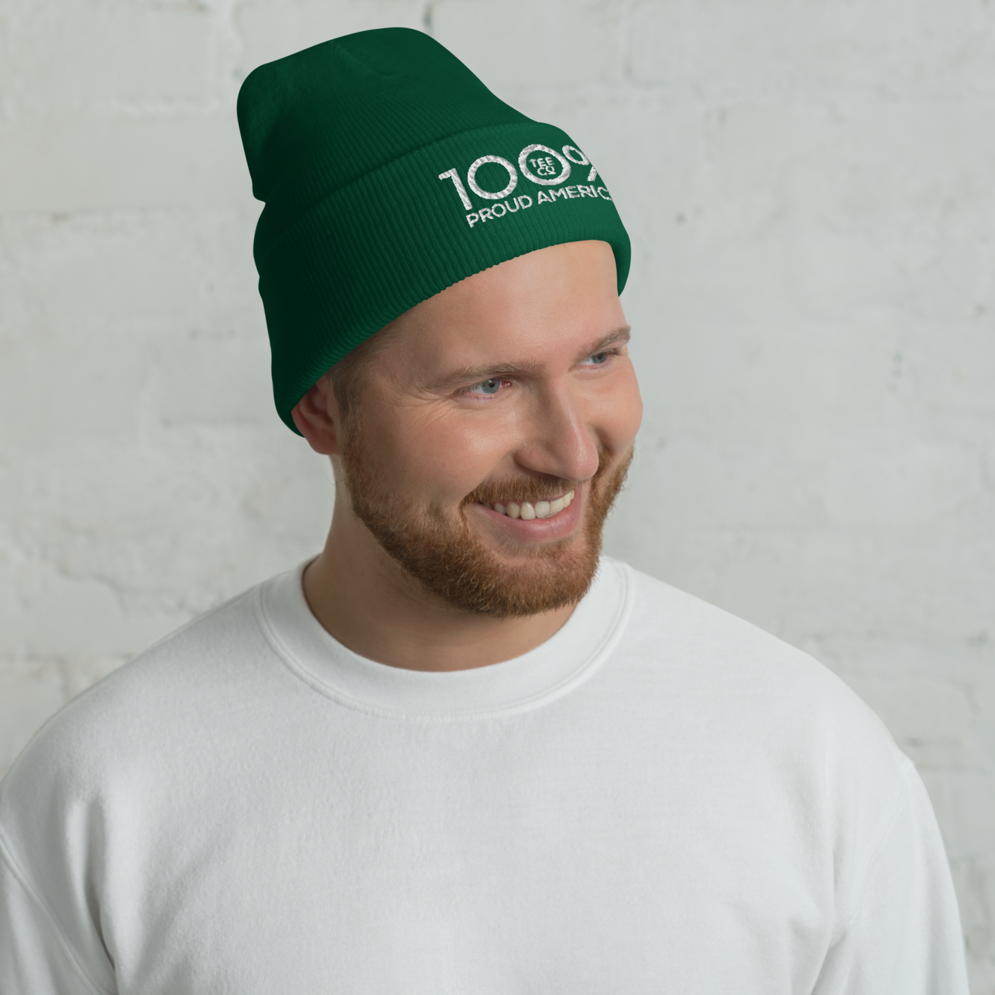 100% PROUD AMERICAN Cuffed Beanie - 100 Percent Tee Company