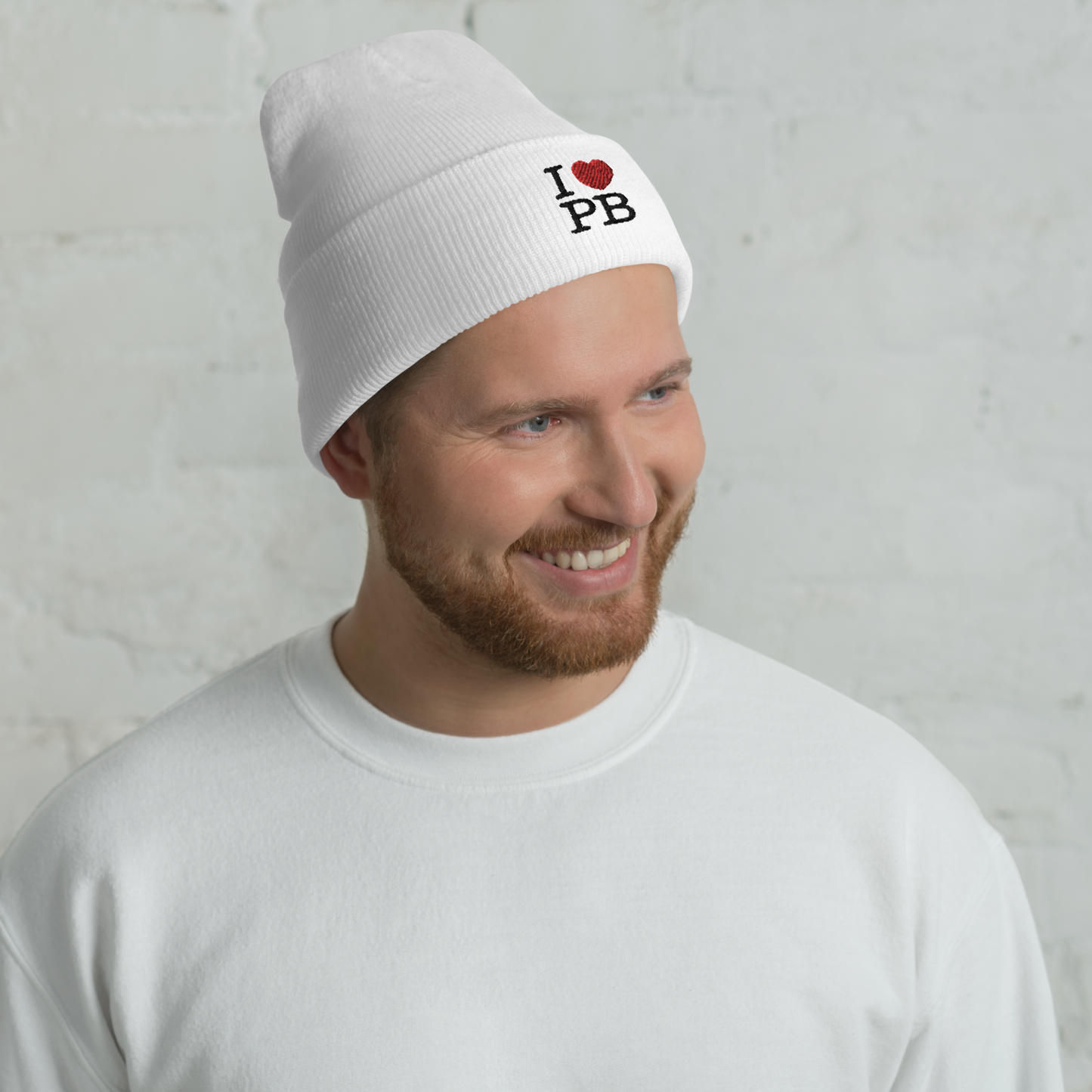 I Love PB (Pickleball) Cuffed Beanie
