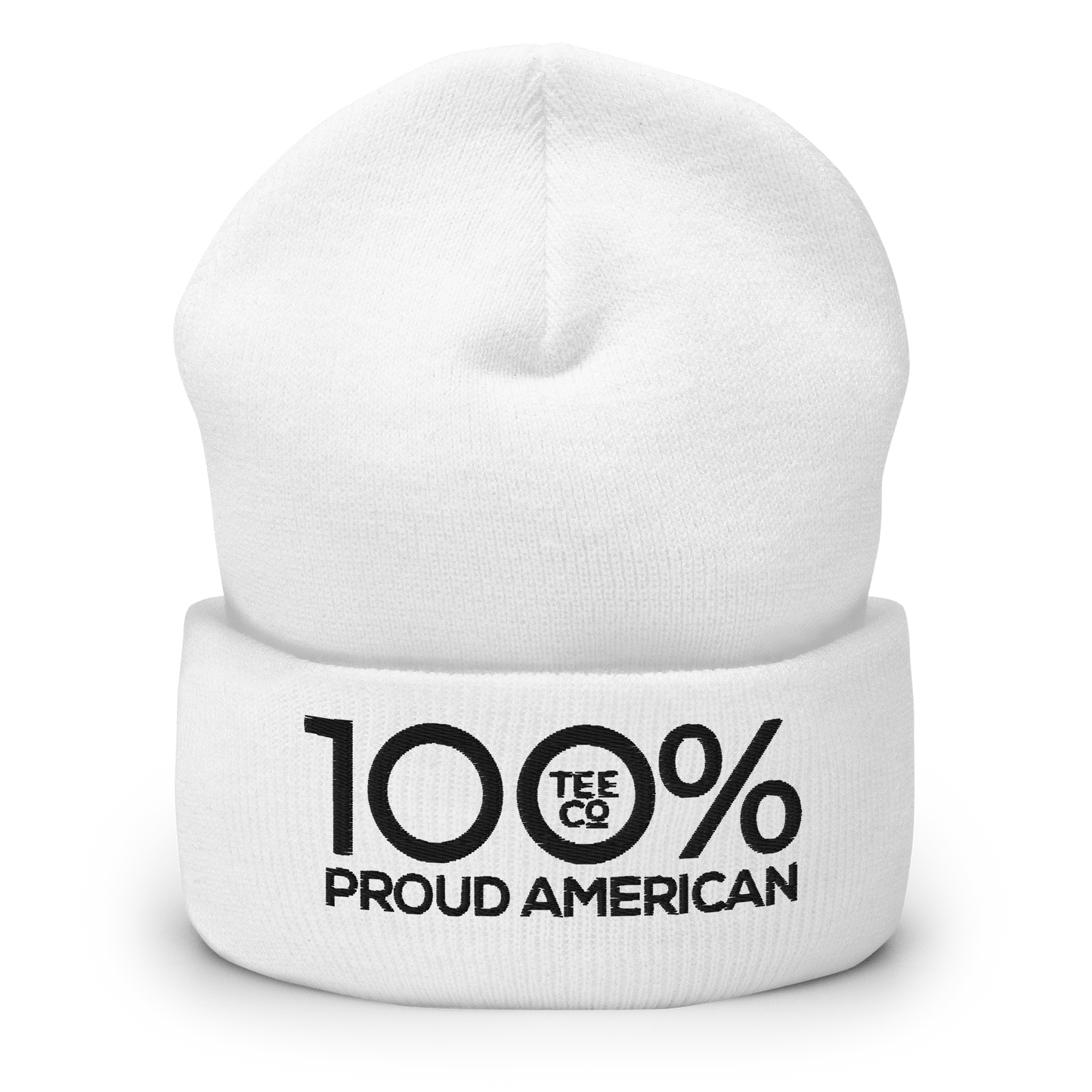 100% PROUD AMERICAN Cuffed Beanie - 100 Percent Tee Company