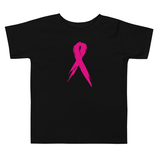 Breast Cancer Awareness Ribbon Toddler Short Sleeve Tee