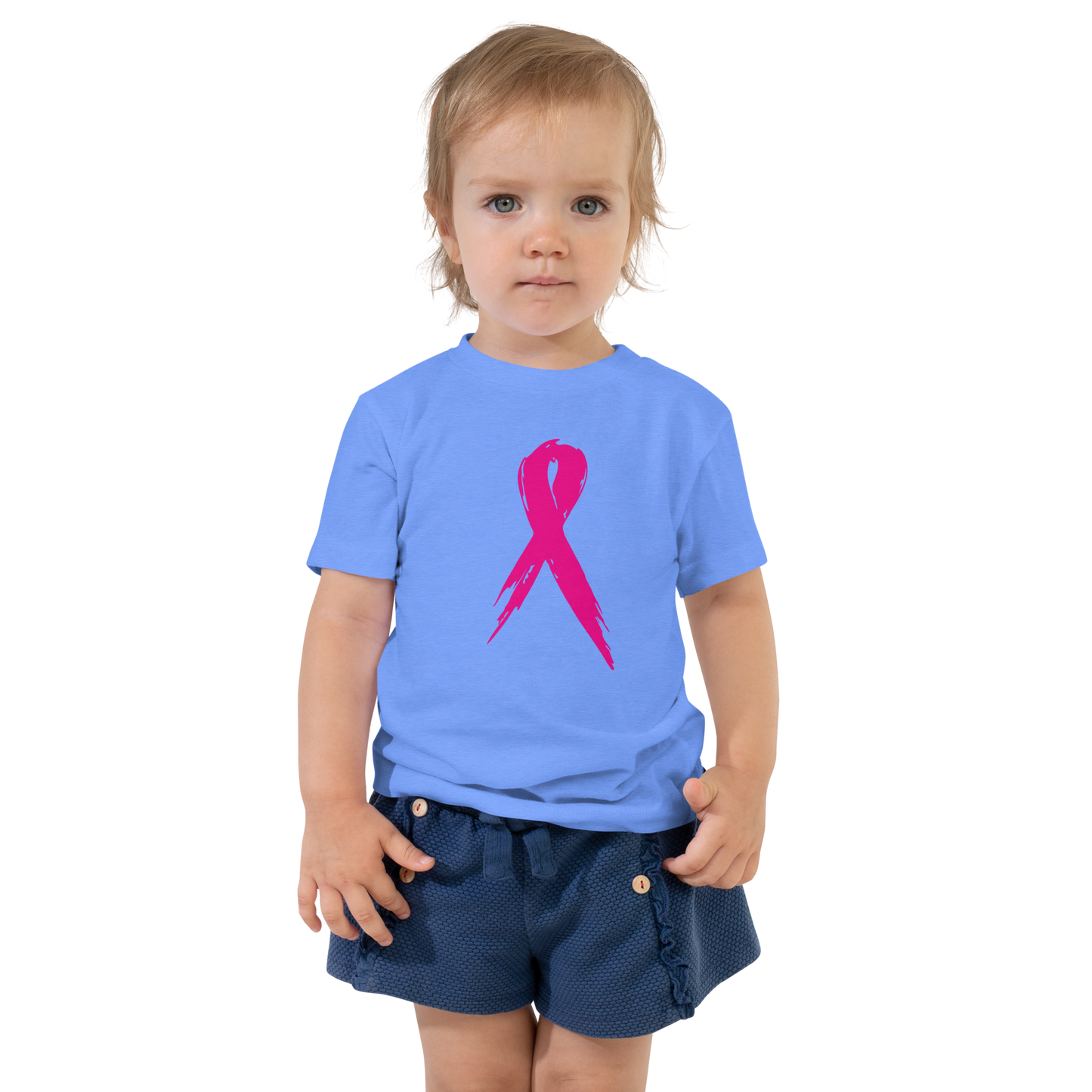 Breast Cancer Awareness Ribbon Toddler Short Sleeve Tee