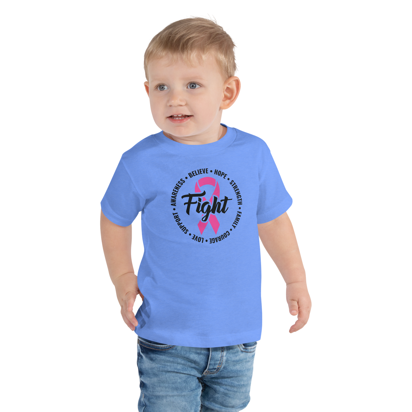 FIGHT Breast Cancer Toddler Short Sleeve Tee