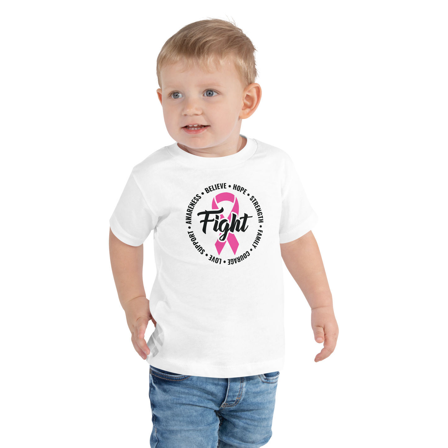FIGHT Breast Cancer Toddler Short Sleeve Tee