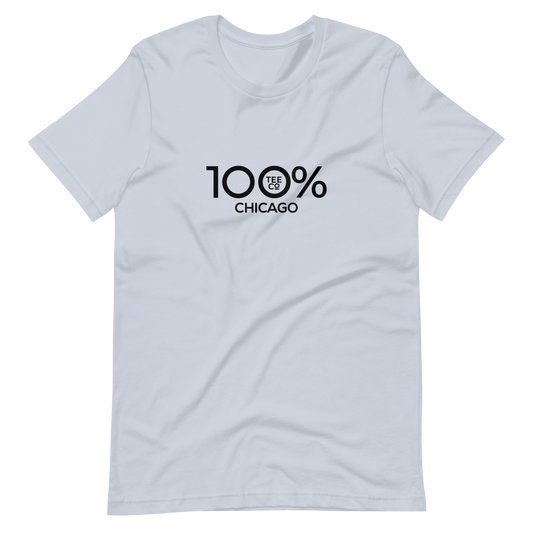 100% CHICAGO Short-Sleeve Unisex Tee - 100 Percent Tee Company
