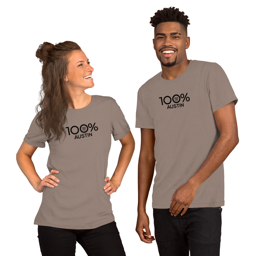 100% AUSTIN Short-Sleeve Unisex Tee - 100 Percent Tee Company