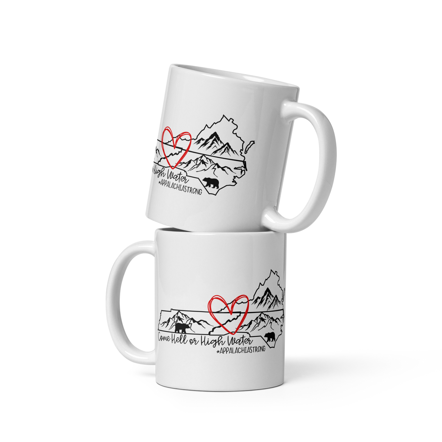 Appalachia Strong | Hurricane Helene Relief White Glossy Mug