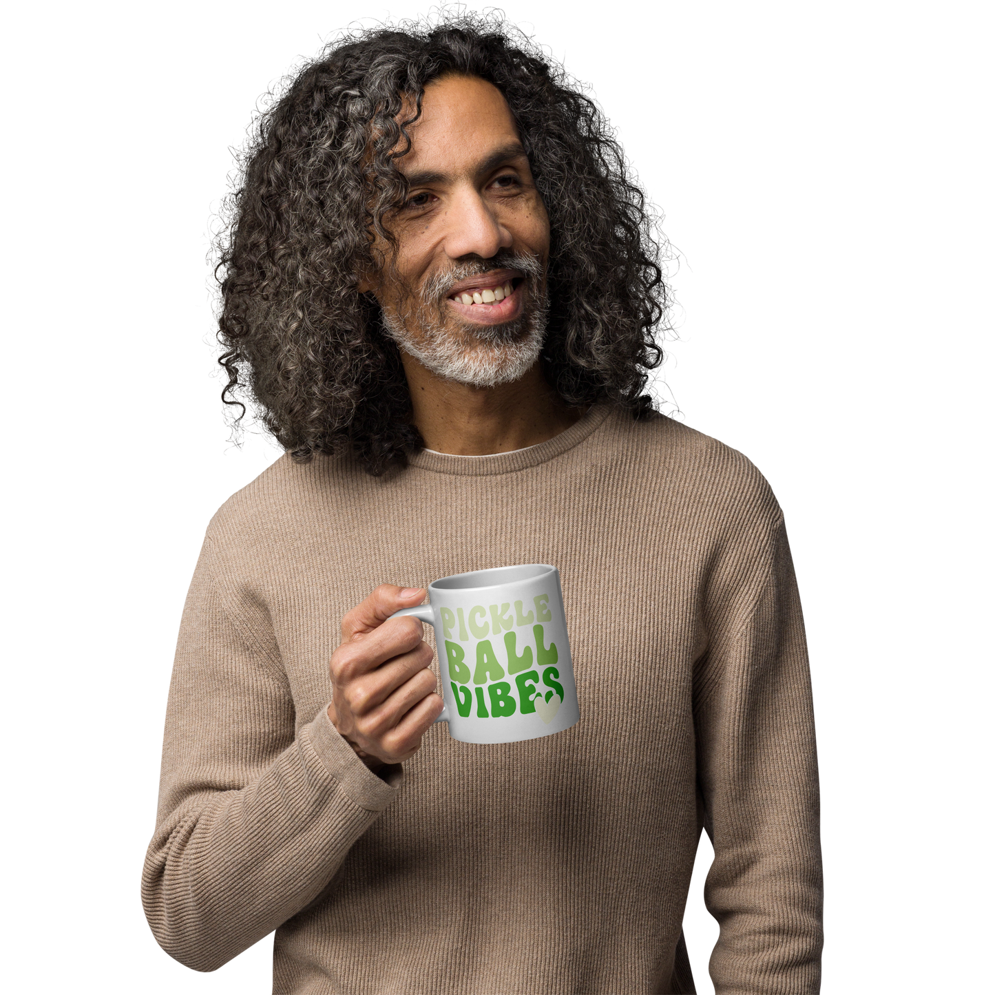 Pickleball Vibes White Glossy Mug