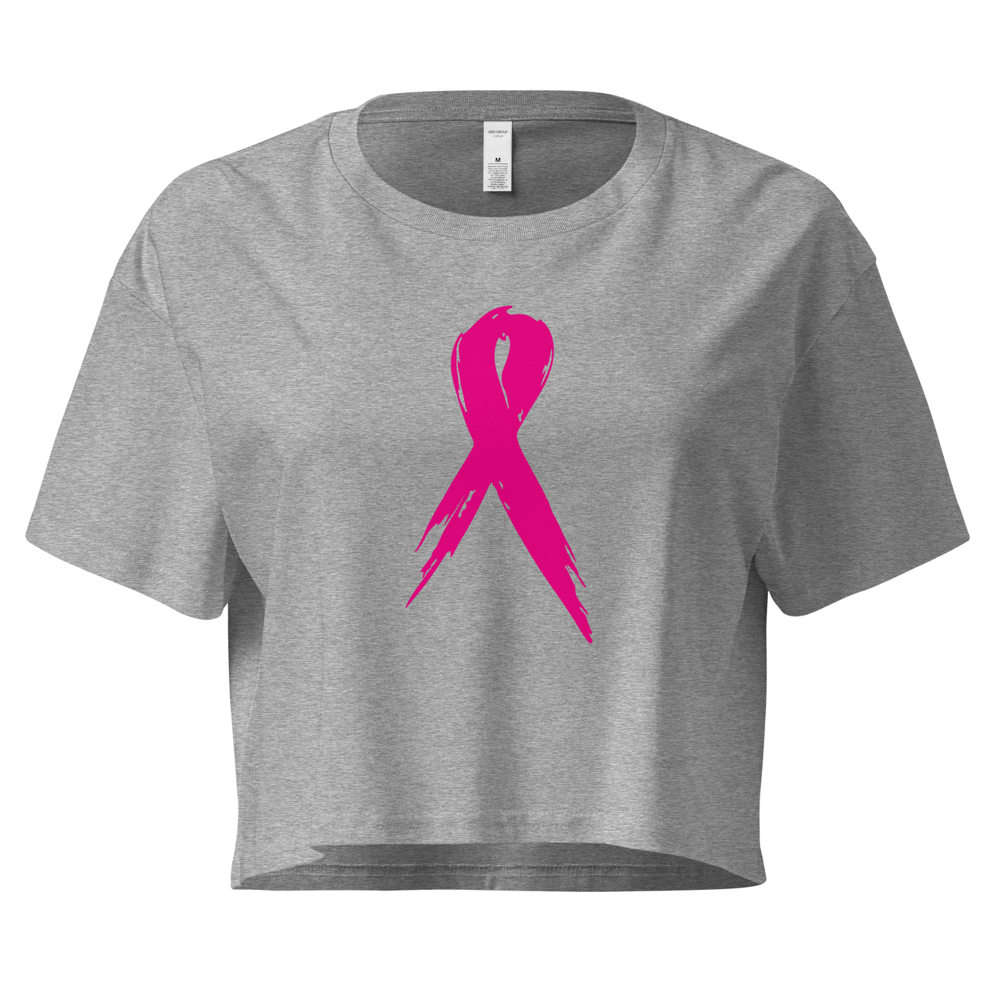 Breast Cancer Awareness Ribbon Women’s Crop Tee