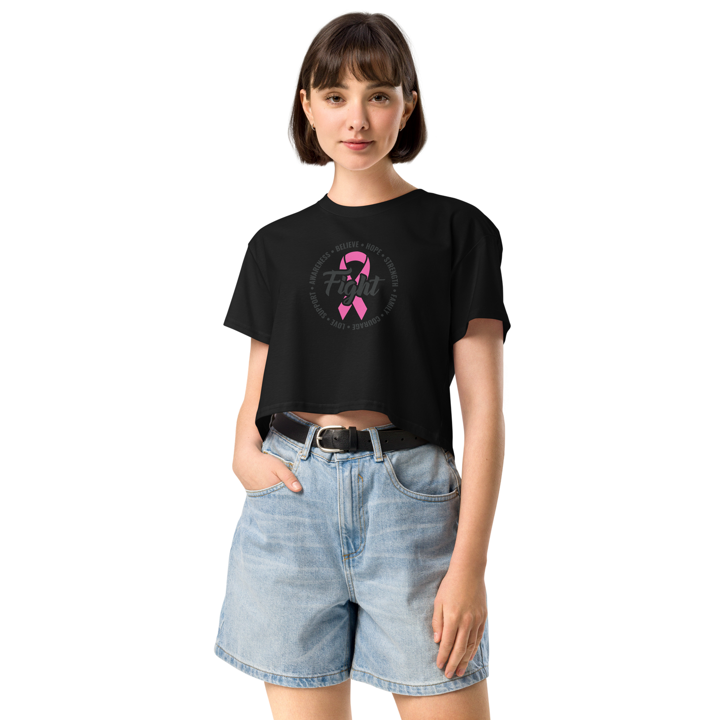 FIGHT Breast Cancer Women’s Crop Tee