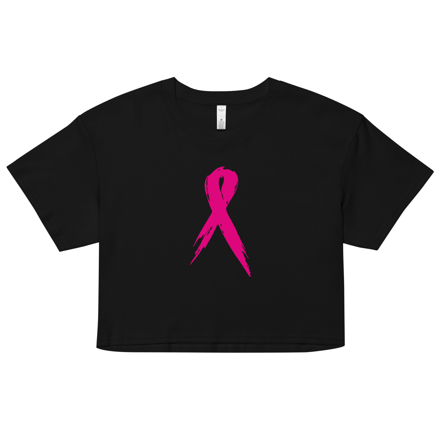 Breast Cancer Awareness Ribbon Women’s Crop Tee