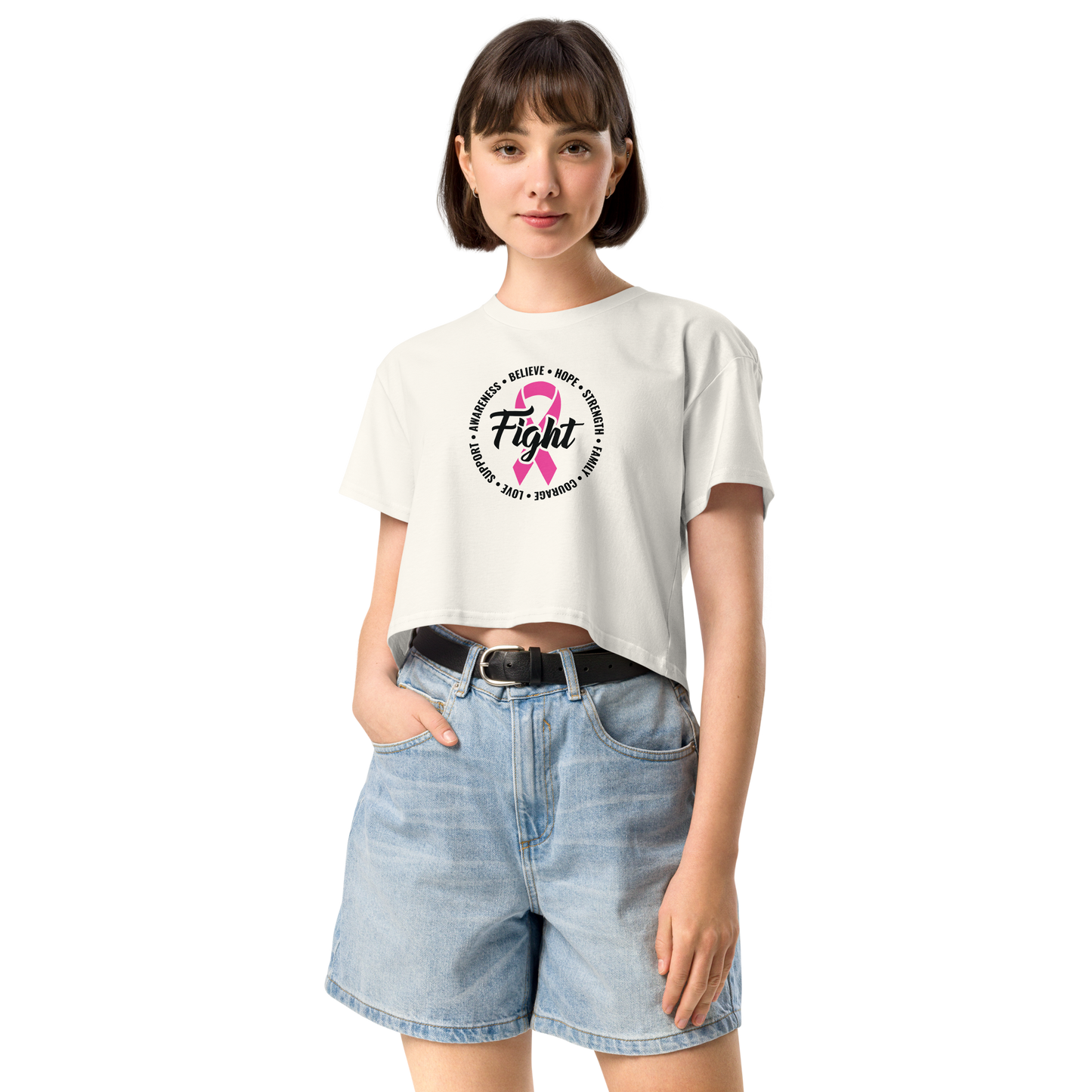 FIGHT Breast Cancer Women’s Crop Tee