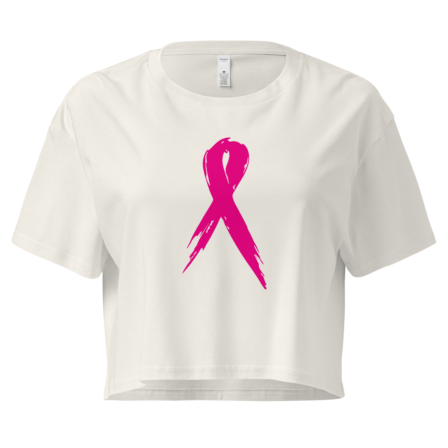 Breast Cancer Awareness Ribbon Women’s Crop Tee