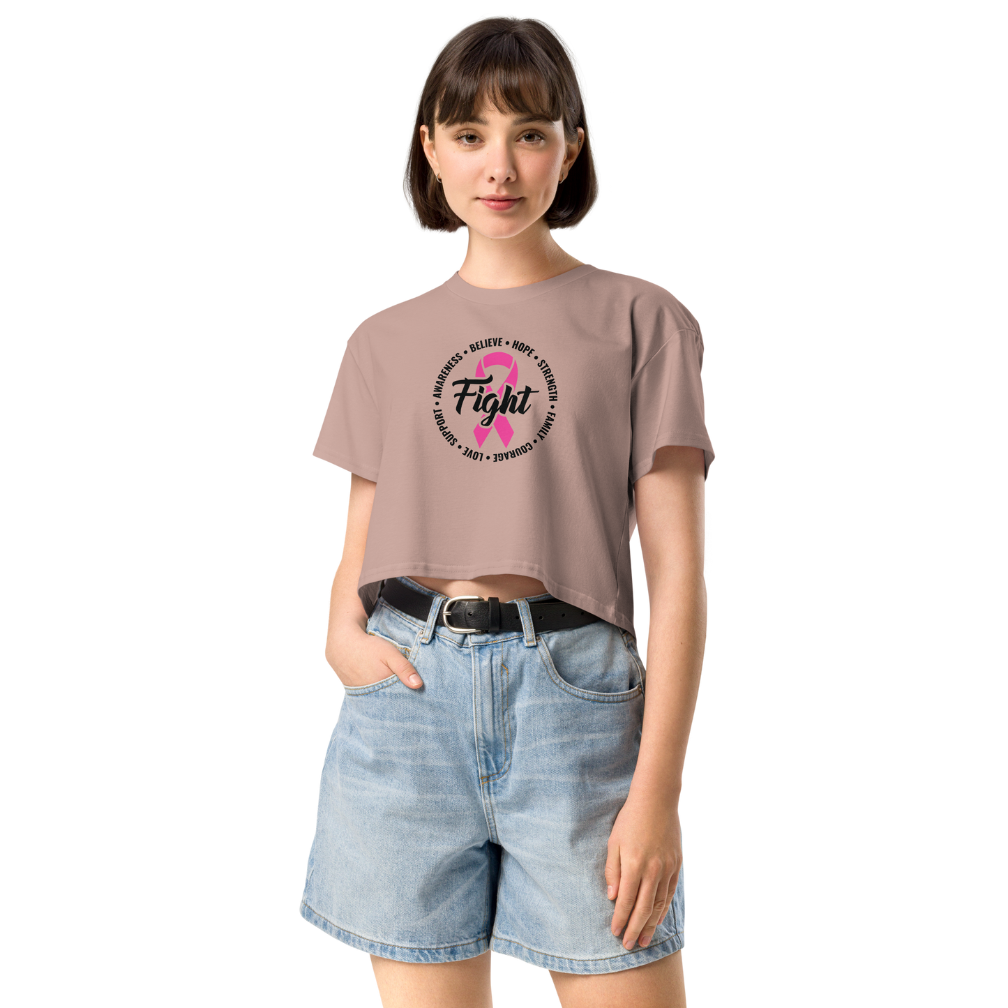 FIGHT Breast Cancer Women’s Crop Tee
