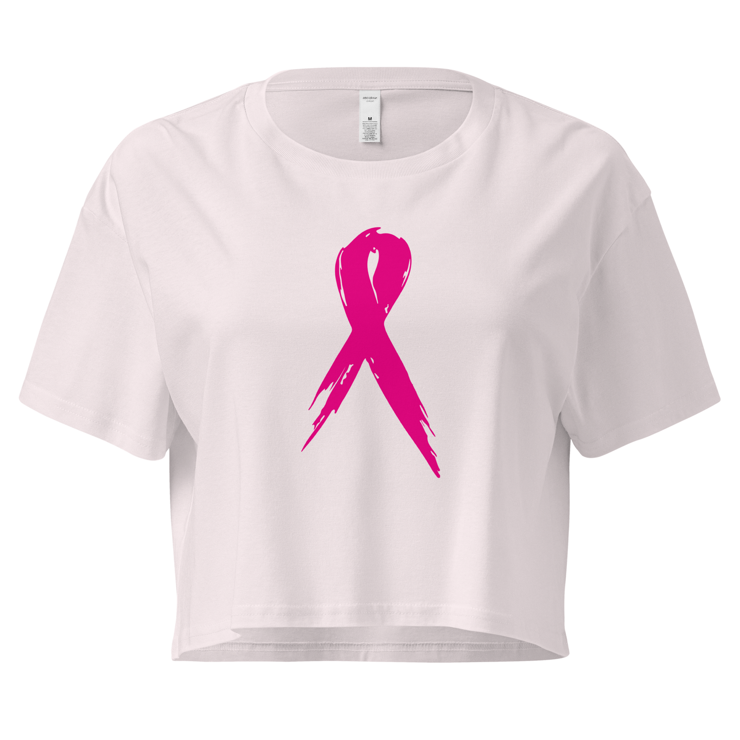 Breast Cancer Awareness Ribbon Women’s Crop Tee