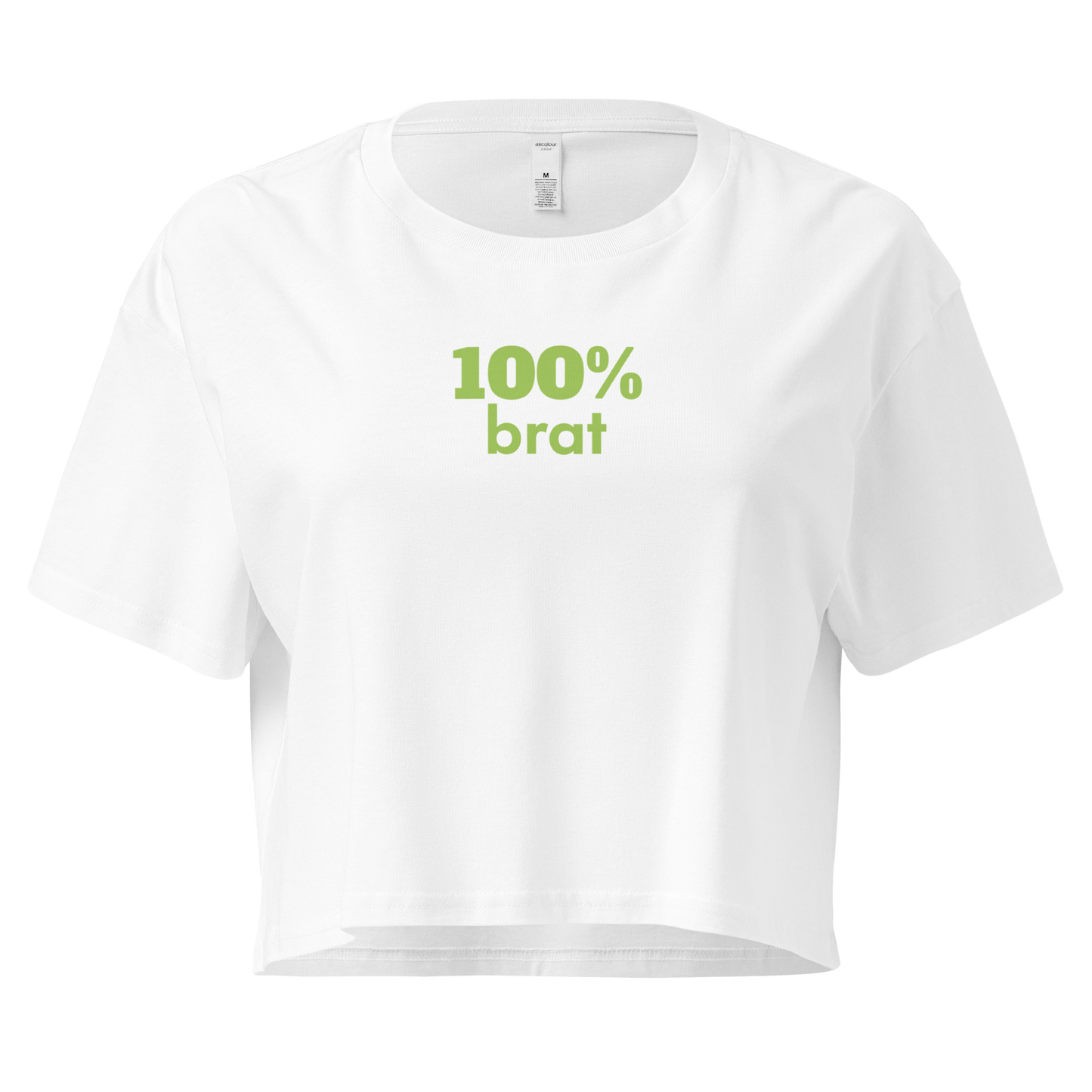 100% brat Women’s Crop Tee