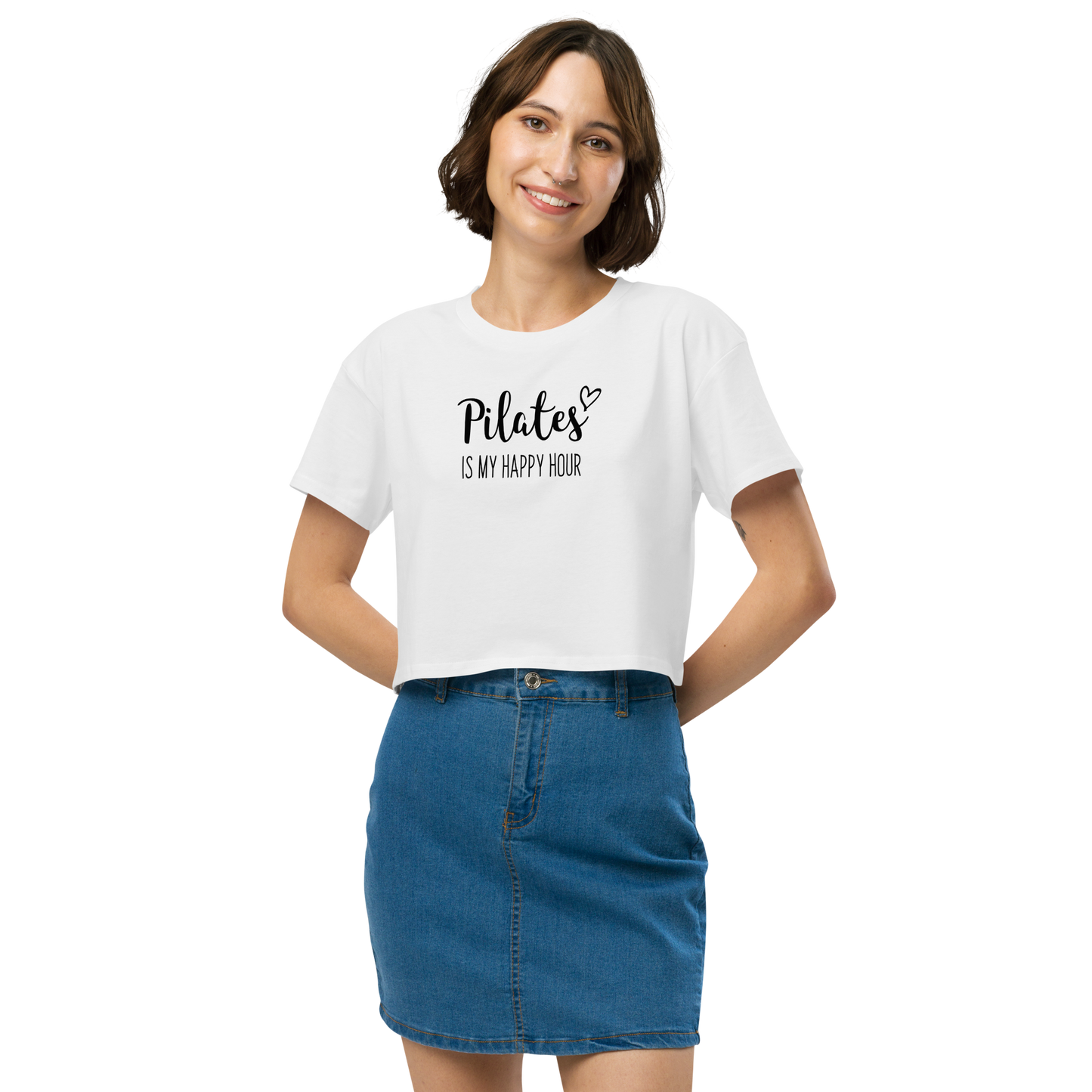 Pilates is my Happy Hour Women’s Crop Tee