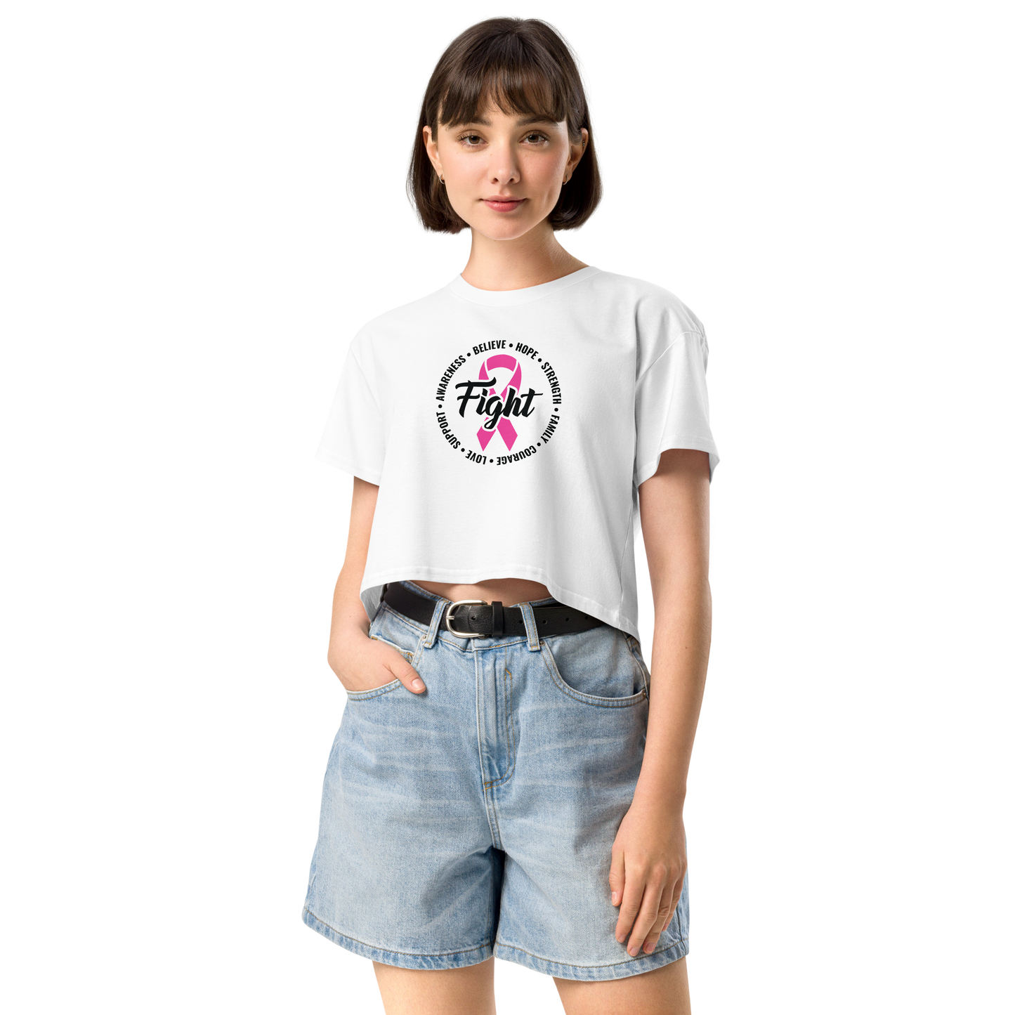 FIGHT Breast Cancer Women’s Crop Tee