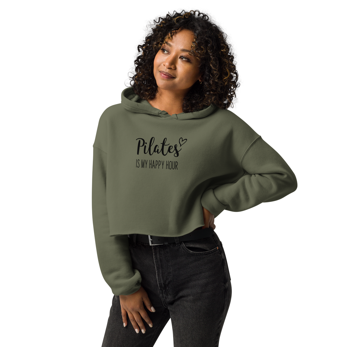Pilates is my Happy Hour Crop Hoodie