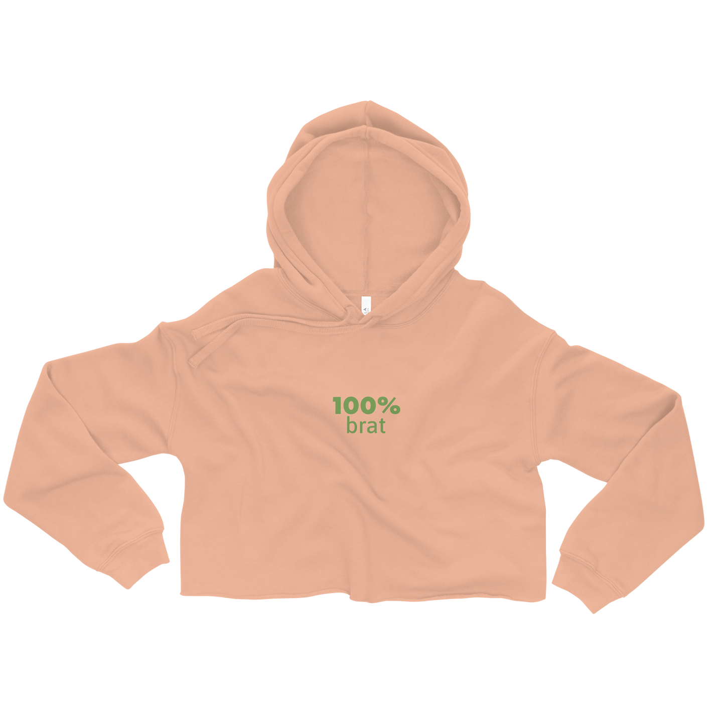 100% brat Crop Hoodie