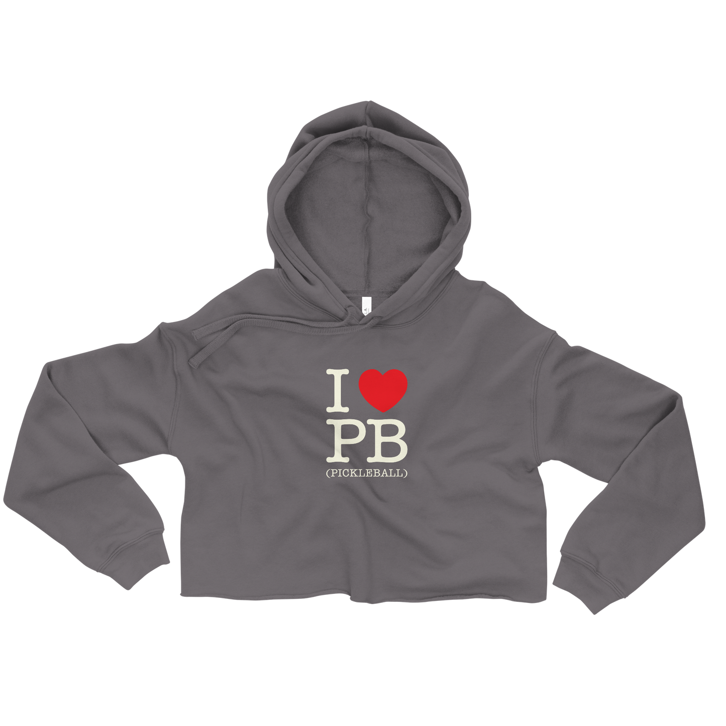 I Love PB (Pickleball) Crop Hoodie
