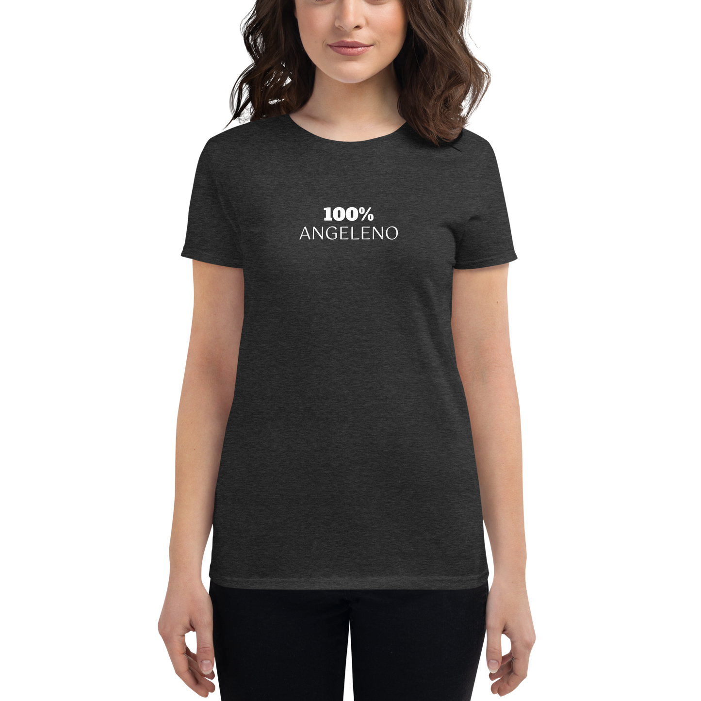 100% ANGELENO Women's Fitted Tee - 100 Percent Tee Company