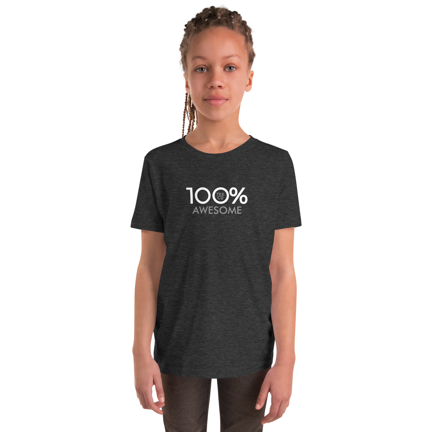 100% AWESOME Youth Short Sleeve Tee